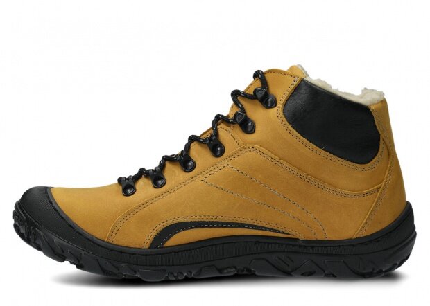 Kotníkové trekové boty NAGABA 258 žlutá crazy kožené