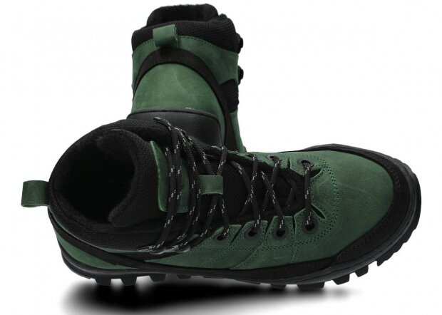 Kotníkové boty NAGABA 244 zelená crazy kožené