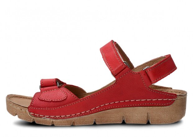 Dámské sandály NAGABA 359 červená rustic kožené