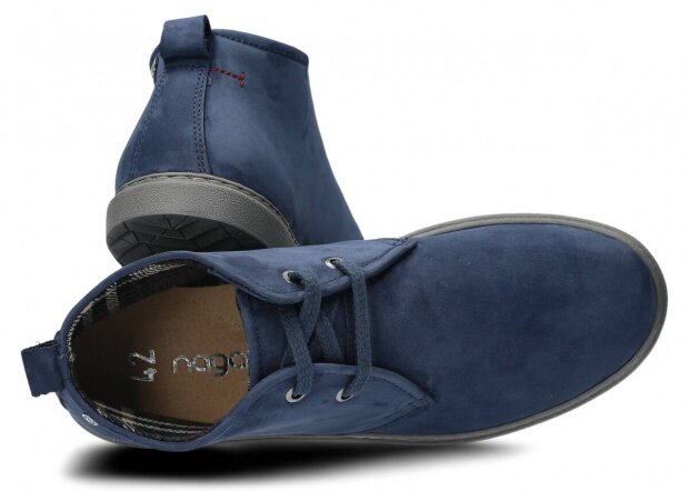 Pánské kotníkové boty NAGABA 425 tmavě modrá samuel kožené