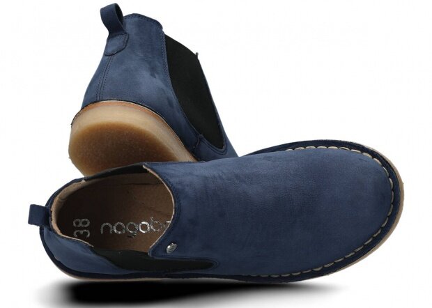 Dámské kotníkové boty NAGABA 085 tmavě modrá samuel kožené
