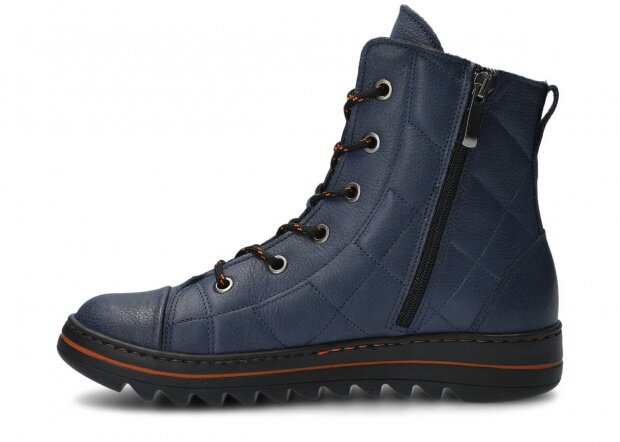 Kotníkové boty NAGABA 328 tmavě modrá rustic kožené