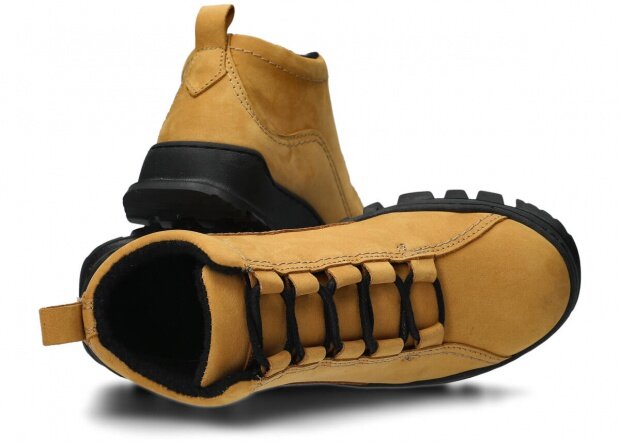 Kotníkové boty NAGABA 115 žlutá samuel koža