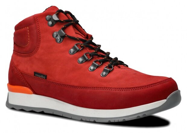 Kotníkové boty NAGABA 603 červená samuel koža