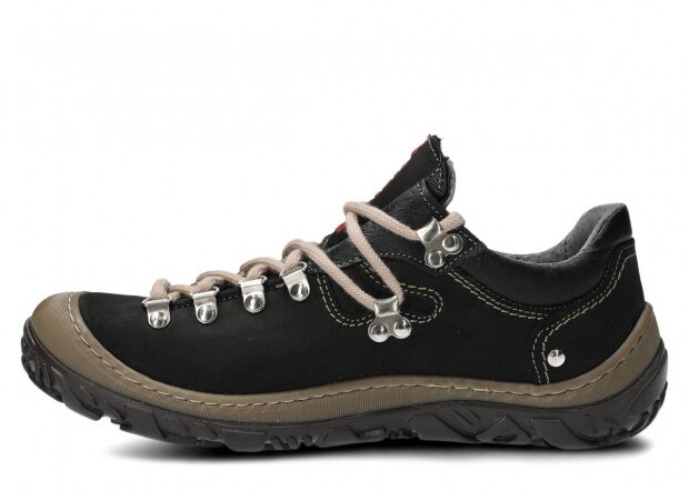 Nízké trekové boty NAGABA 054 černá crazy kožené