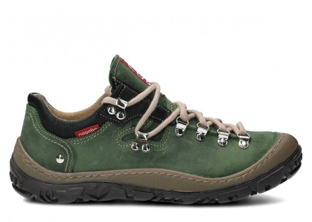 Nízké trekové boty NAGABA 054 zelená crazy kožené