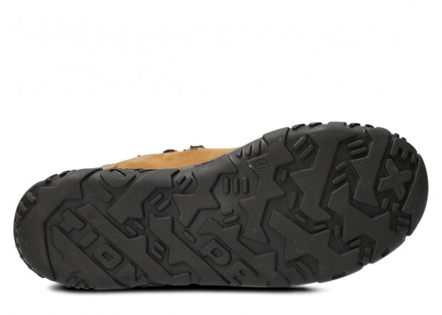 Nízké trekové boty NAGABA 054 žlutá nubuk kožené