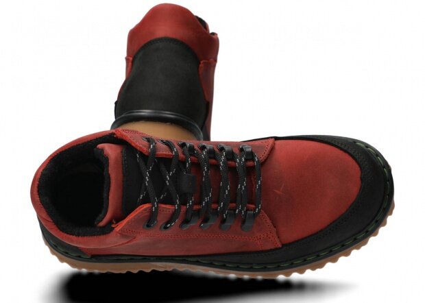 Kotníkové boty NAGABA 600 červená crazy koža