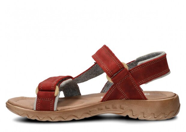 Dámské sandály NAGABA 168 červená crazy kožené