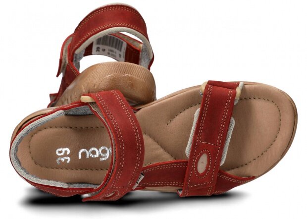 Dámské sandály NAGABA 168 červená crazy kožené