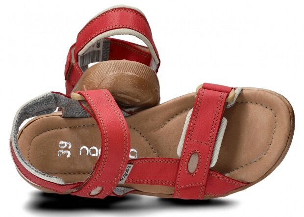 Dámské sandály NAGABA 168 červená rustic kožené