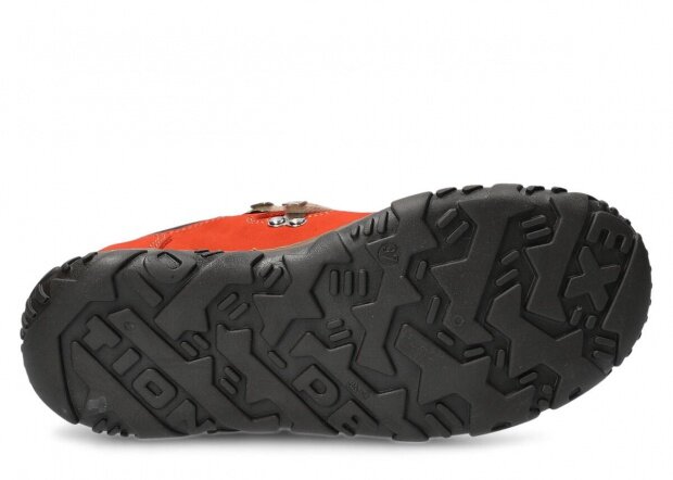 Nízké trekové boty NAGABA 054 maková campari kožené