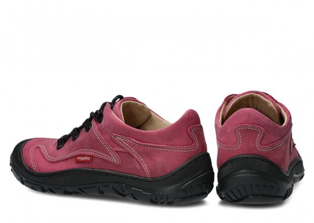 Nízké trekové boty NAGABA 255 růžová crazy kožené