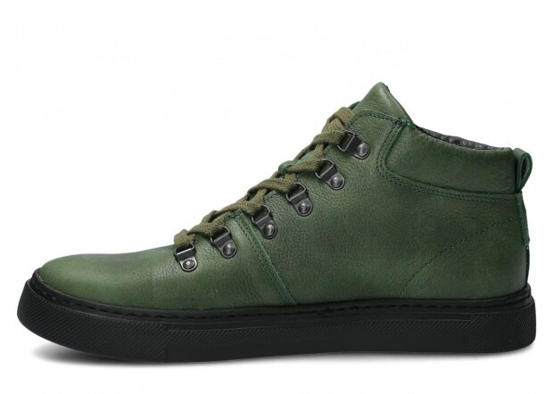 Pánské kotníkové trekové boty NAGABA 4181 zelená mrak kožené