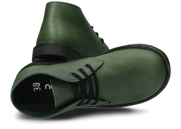 Kotníkové boty NAGABA 082 zelená mrak kožené
