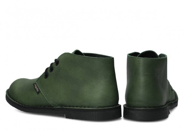 Kotníkové boty NAGABA 082 zelená mrak kožené