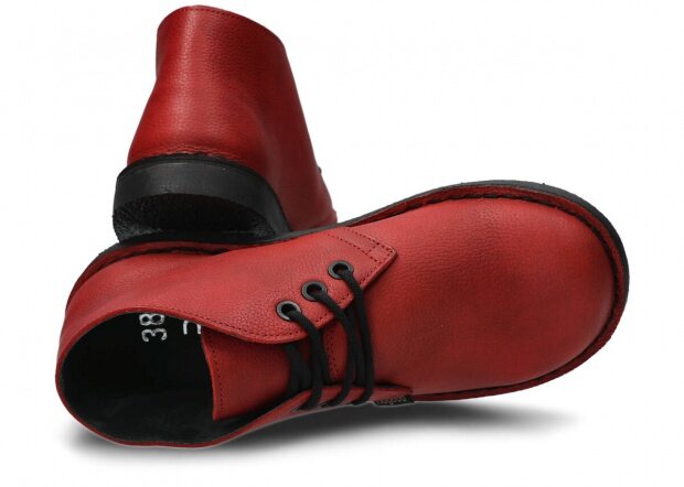 Kotníkové boty NAGABA 082 červená mrak kožené