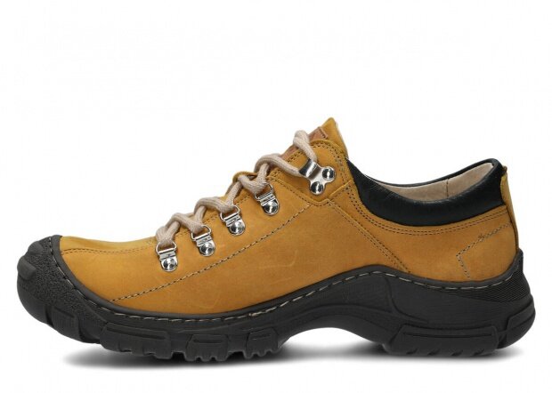 Pánské nízké trekové boty NAGABA 455 HOCZ žlutá crazy kožené
