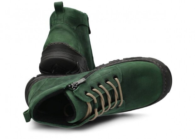 Pánské kotníkové boty NAGABA 436 zelená crazy kožené