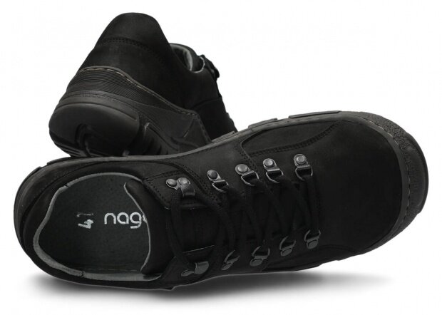 Pánské nízké boty NAGABA 457 černá crazy kožené
