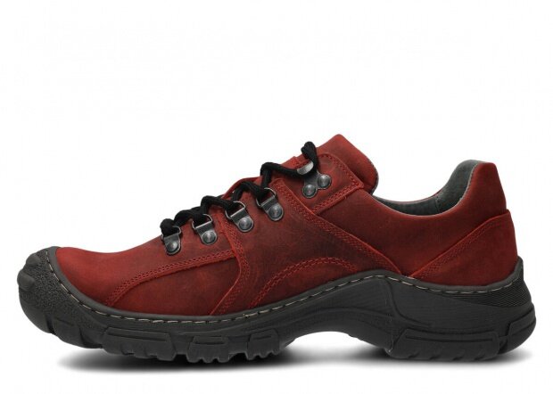 Pánské nízké boty NAGABA 457 červená crazy kožené