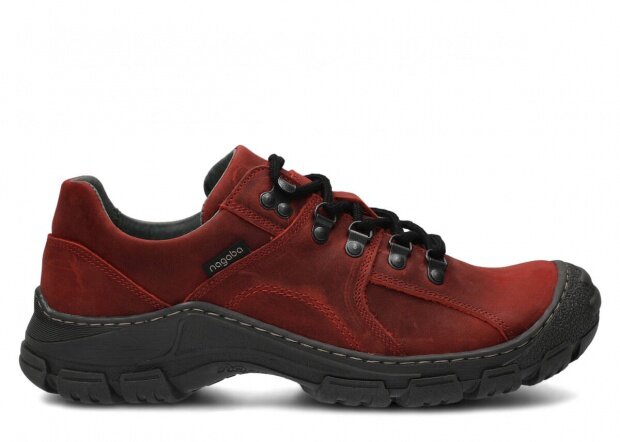 Pánské nízké boty NAGABA 457 červená crazy kožené