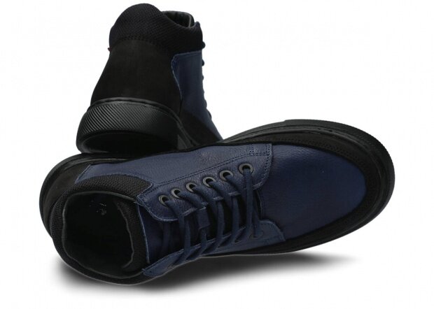 Kotníkové boty NAGABA 610 tmavě modrá mrak koža
