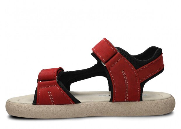 Dámské sandály NAGABA 025 červená parma kožené