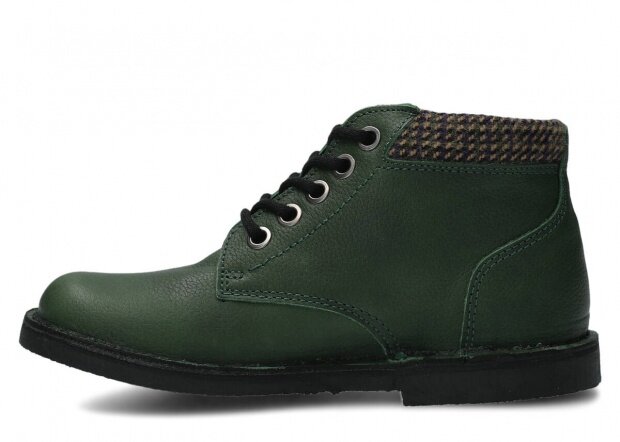 Kotníkové trekové boty NAGABA 079 zelená mrak kožené