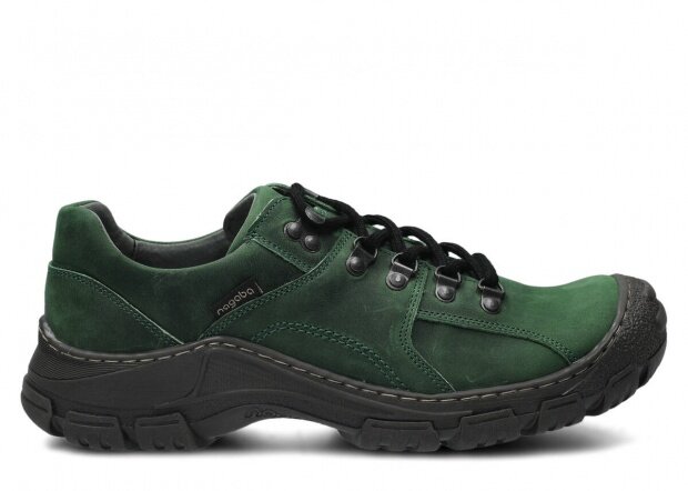 Pánské nízké boty NAGABA 457 zelená crazy kožené