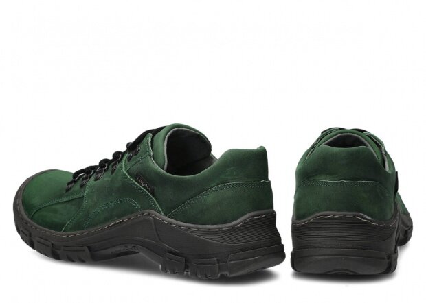Pánské nízké boty NAGABA 457 zelená crazy kožené