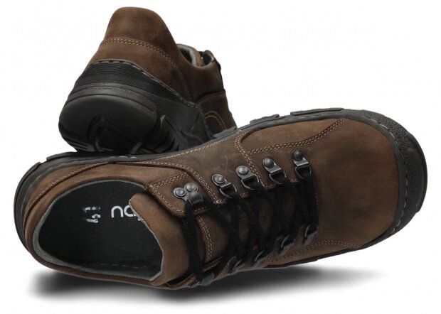 Pánské nízké boty NAGABA 457 olivová crazy kožené