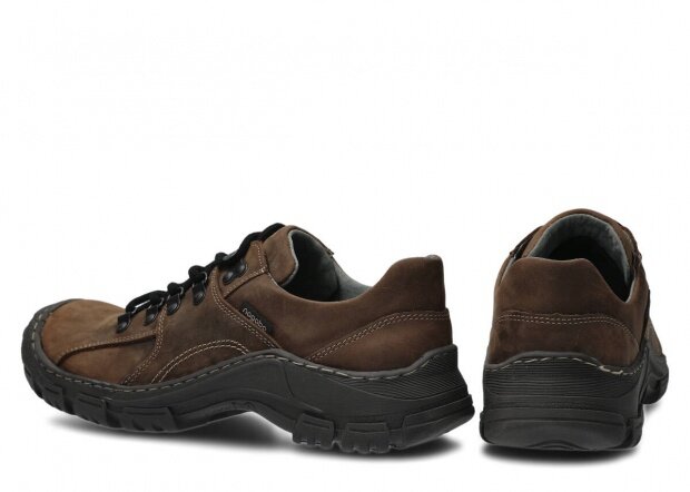 Pánské nízké boty NAGABA 457 olivová crazy kožené