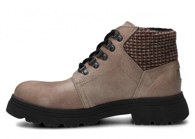 Kotníkové trekové boty NAGABA 114 béžová mrak kožené