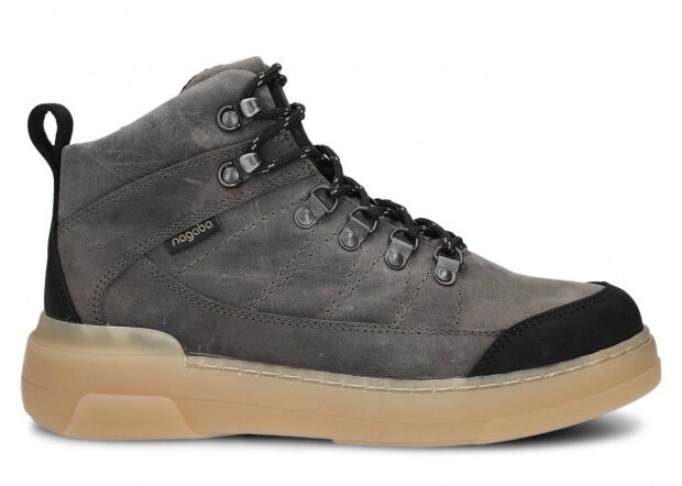 PÁNSKÁ OBUV MODEL 442 GRAFITOVÁ CRAZY + FLEECE - VELIKOST 40