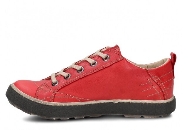 Polobotky NAGABA 243 červená rustic kožené