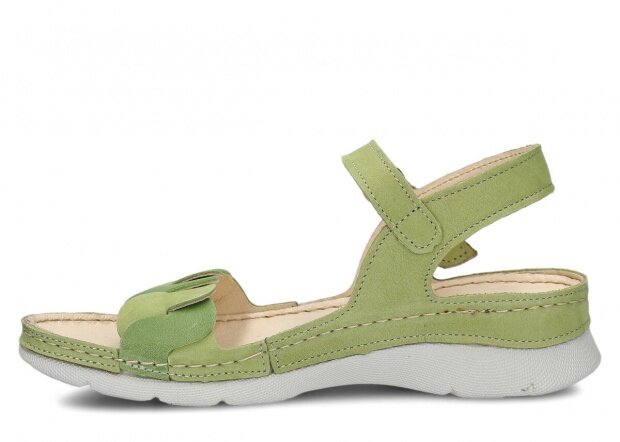 Dámské sandály NAGABA 101 jasně zelená samuel kožené