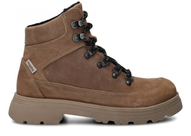 Kotníkové trekové boty NAGABA 287 béžová barka kožené