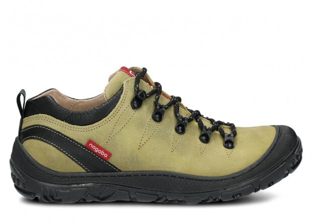Nízké trekové boty NAGABA 241 zelená barka kožené
