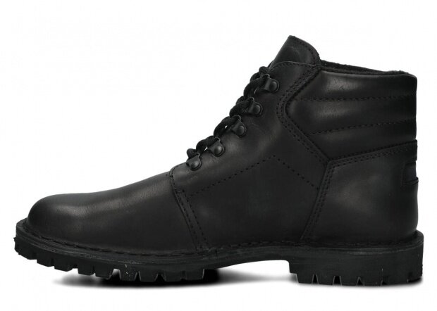 KOTNÍKOVÉ TRAPERKY NAGABA 112 LUCZ ČERNÁ MAGNUM KOŽENÉ + FLEECE - 45