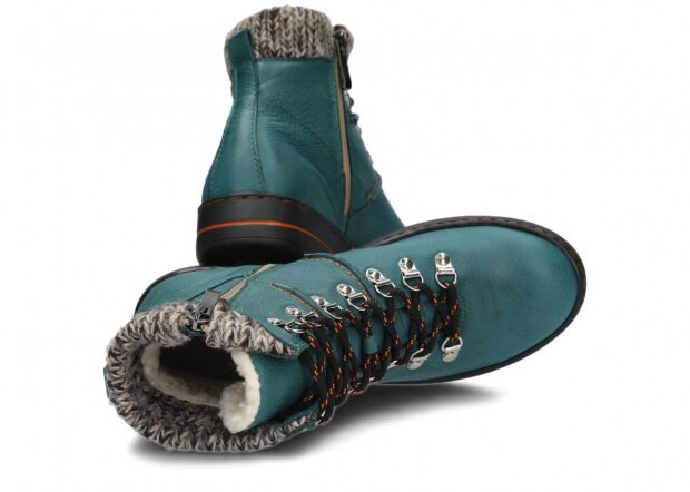 Dámské kotníkové boty NAGABA 329 zelená rustic kožené