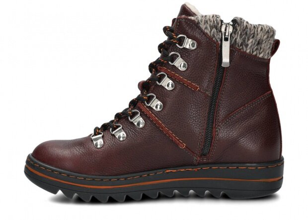 Dámské kotníkové boty NAGABA 329 bordó faeda kožené