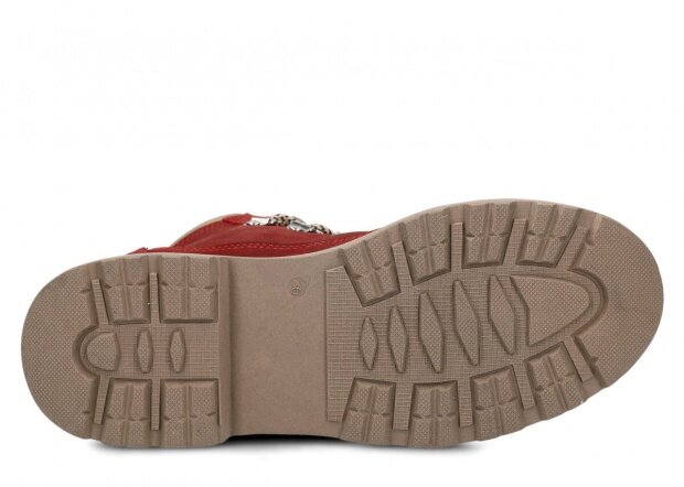 Kotníkové trekové boty NAGABA 285 červená crazy kožené