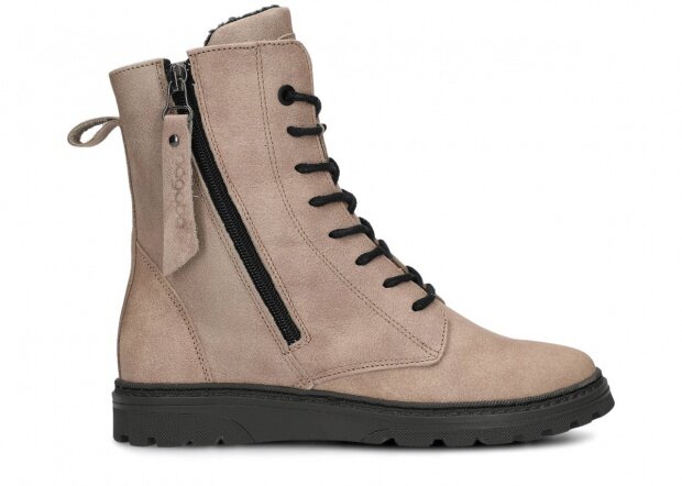 Kotníkové boty NAGABA 099 béžová mrak kožené