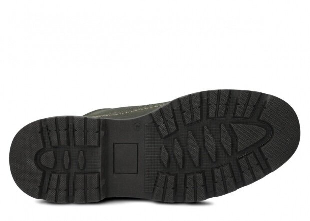 Pánské kotníkové trekové boty NAGABA 471 khaki crazy kožené