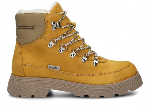 Kotníkové trekové boty NAGABA 285 žlutá crazy kožené