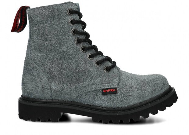 GLÁDY SHARK NAGABA 8H ŠEDÁ VELUR KOŽENÉ - VELIKOST 38