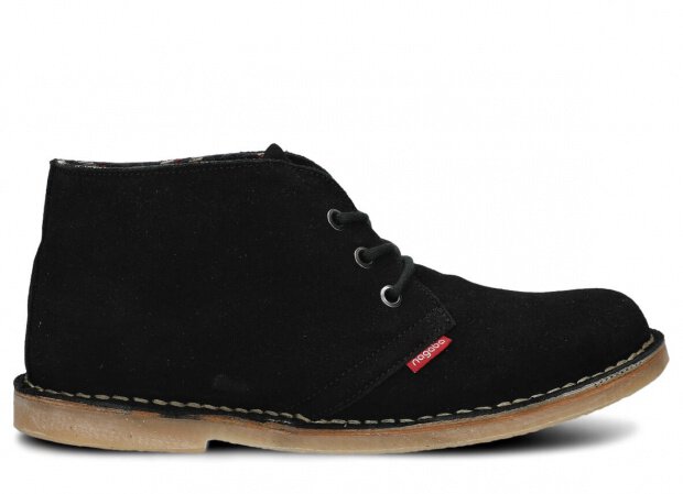 Kotníkové boty NAGABA 082 černá velur kožené