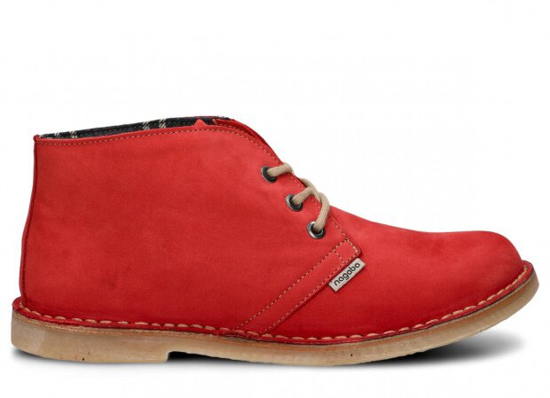 Kotníkové boty NAGABA 082 červená samuel kožené