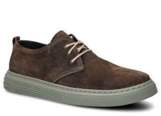 Pánské polobotky NAGABA 474 hnědá velur wax kožené
